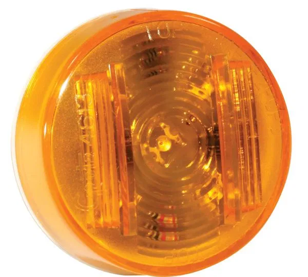 46133 – GROTE PERLUX Clearance Light, LED Round 2 Inch Diameter x 0.75 Inch Height Amber Lens Polycarbonate Housing W...